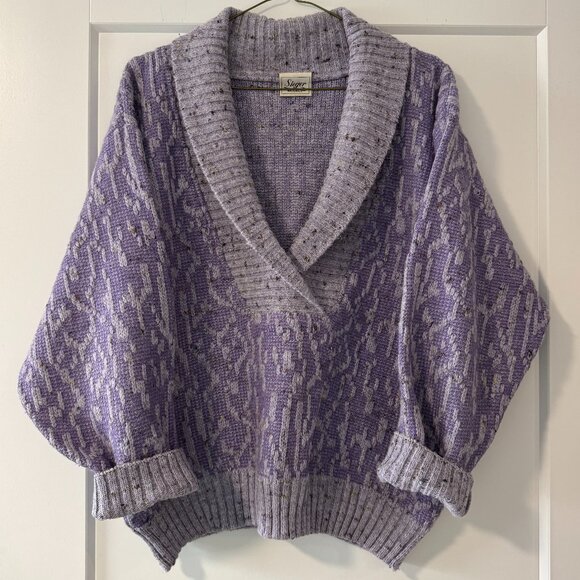 Vintage German-made wool blend grandpa sweater - women's M - Picture 1 of 10